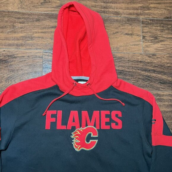 Fanatics Calgary Flames Pullover Hoodie Red Black Men’s Size Medium - Picture 2 of 7